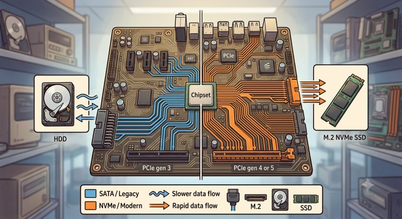 M.2 NVMe와 SATA 통신 규격의 이해와 2-in-1 콤보 어댑터 활용 가이드